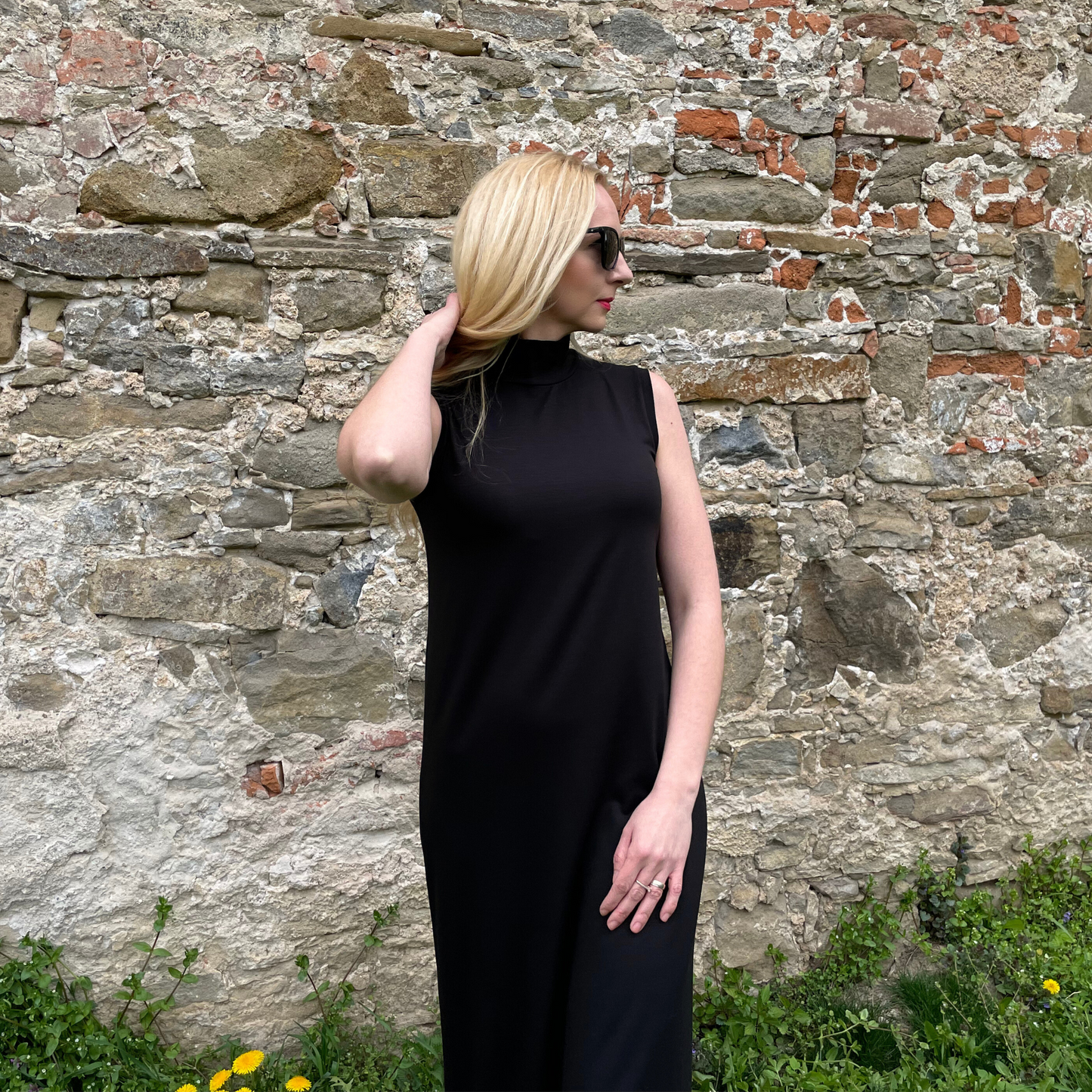 Sommerkleid aus Tencel mit Stehkragen | JASMIN | VORBESTELLUNG | COMING SOON