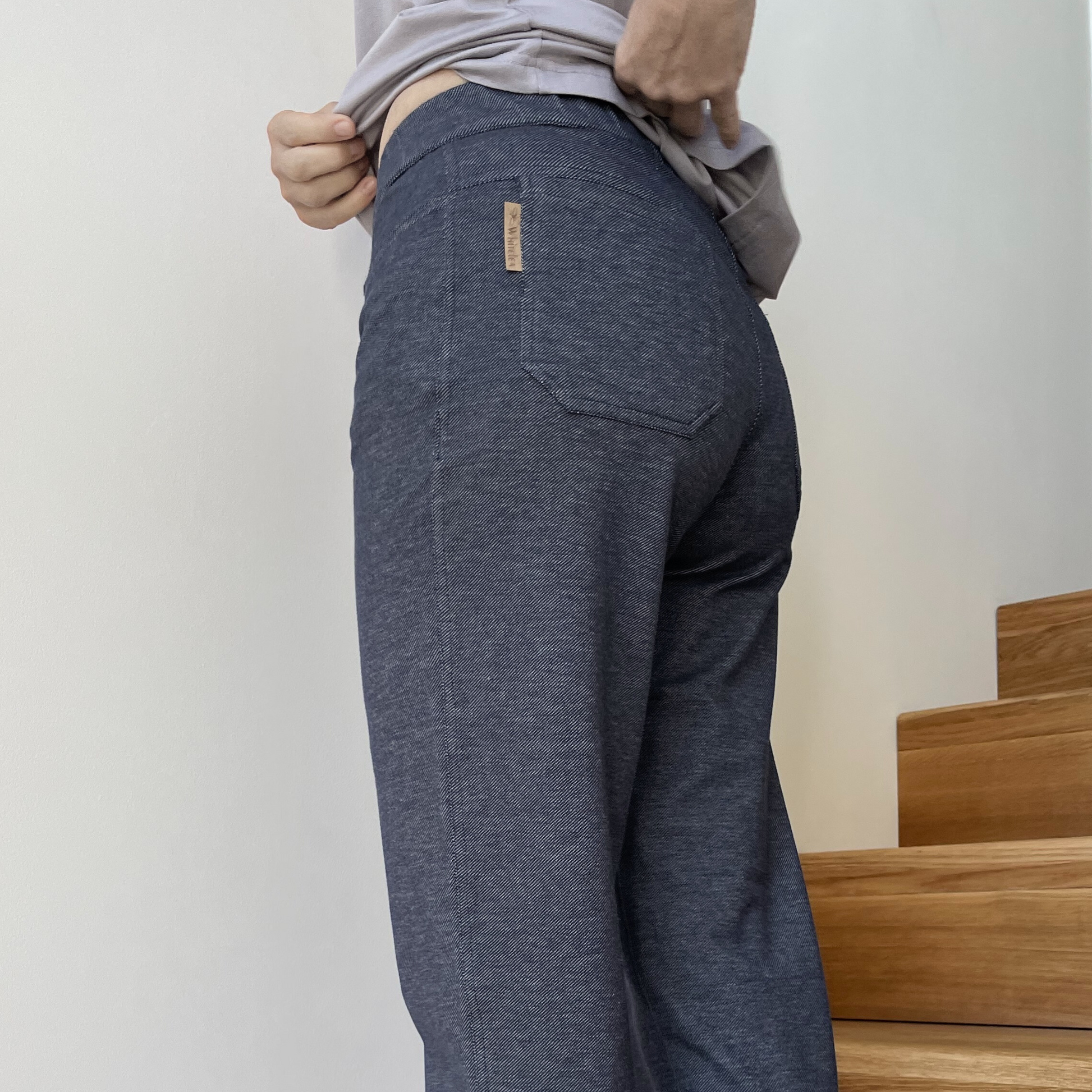 Jeans-Jersey Schlupfhose aus Bio-Baumwolle