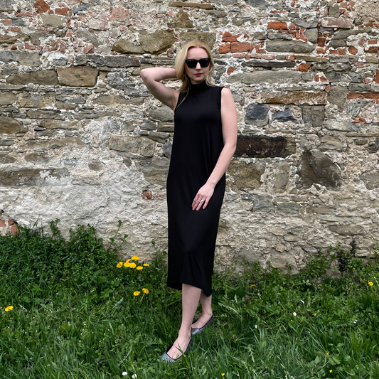Sommerkleid aus Tencel mit Stehkragen | JASMIN | VORBESTELLUNG | COMING SOON