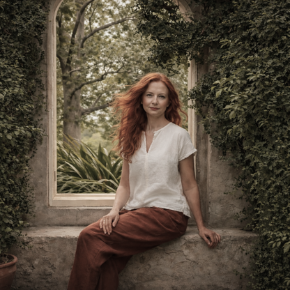 BLUSE AMARA | Relaxed Fit | Leinen
