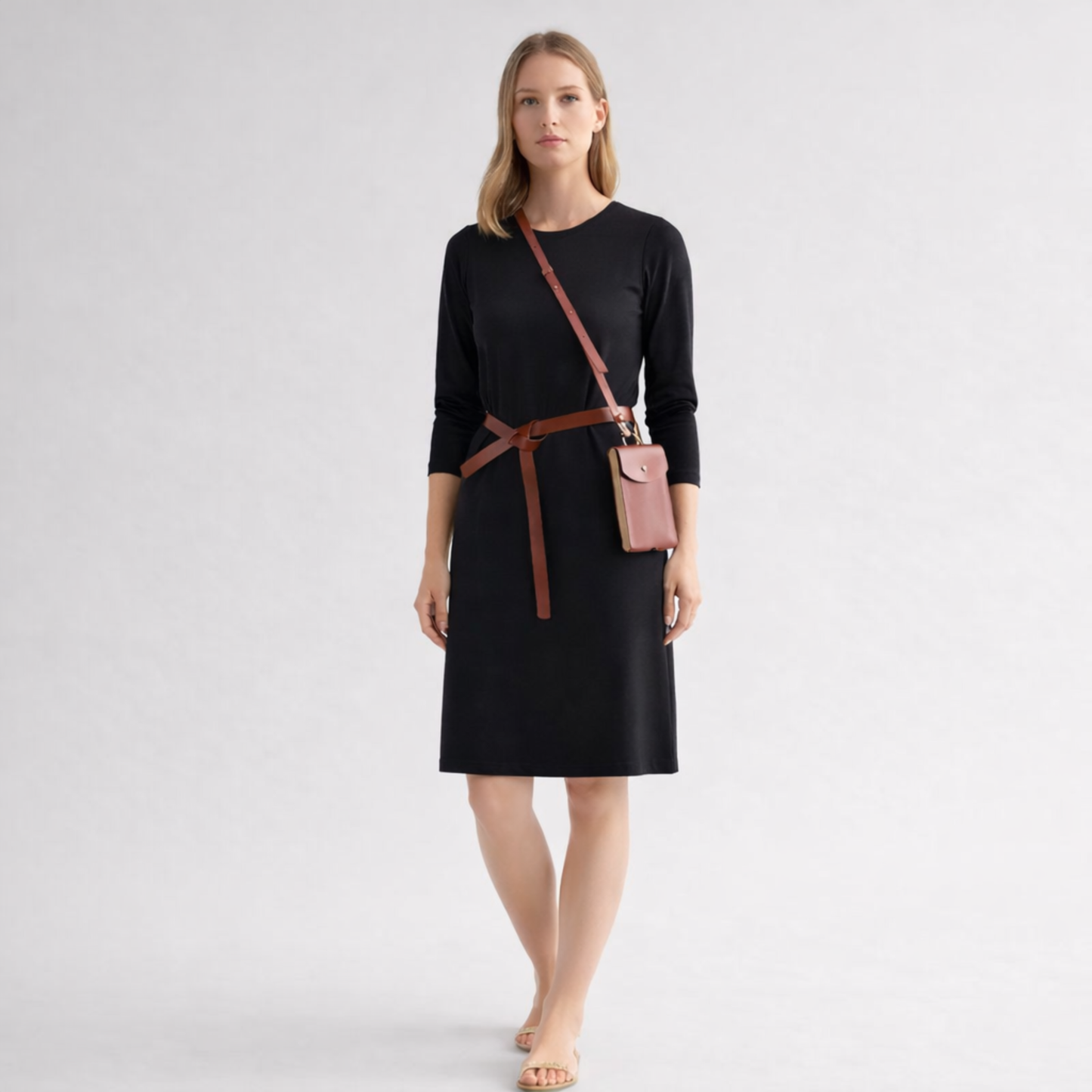 Shirtkleid Langarm Regular aus French Terry Tencel™