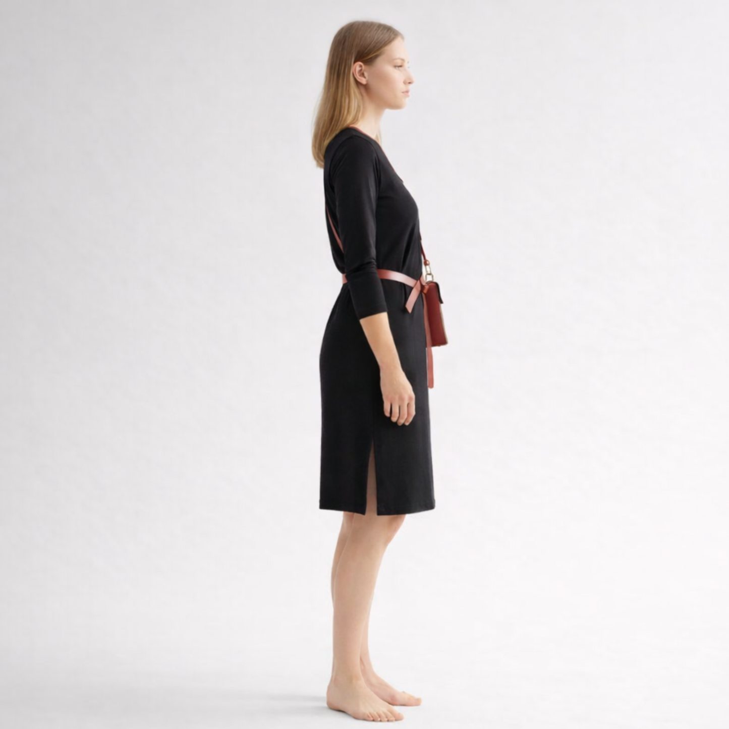 Shirtkleid Langarm Regular aus French Terry Tencel™