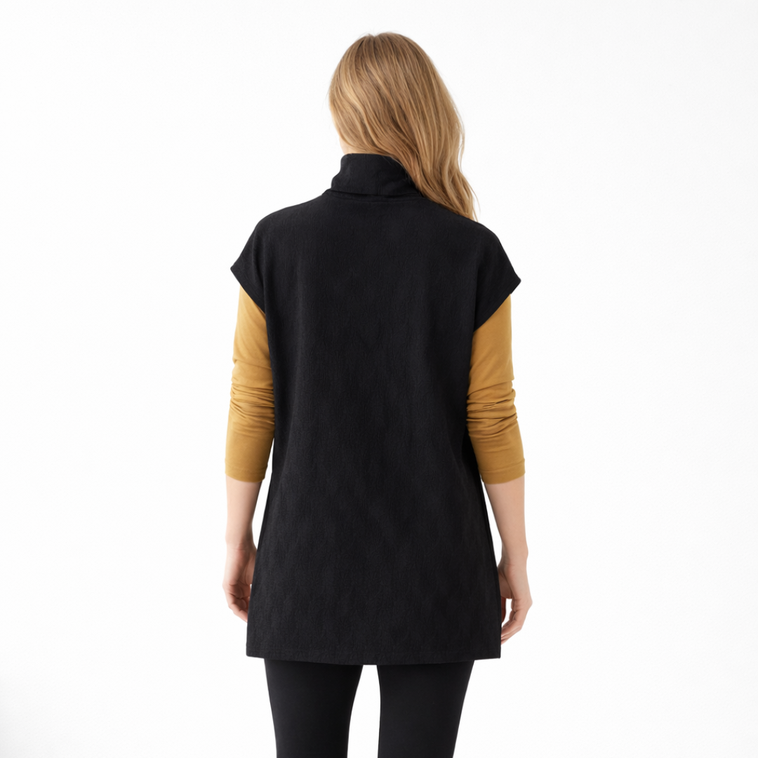 Rollkragen Pullunder aus Bio-Baumwolle