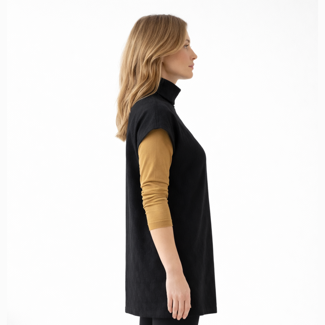 Rollkragen Pullunder aus Bio-Baumwolle