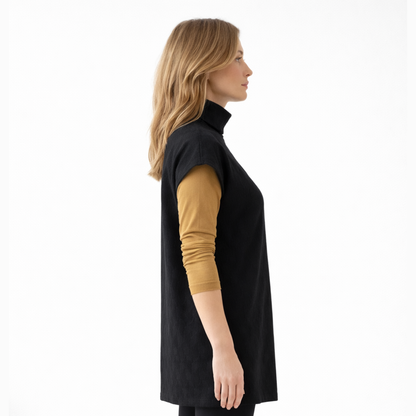 Rollkragen Pullunder aus Bio-Baumwolle