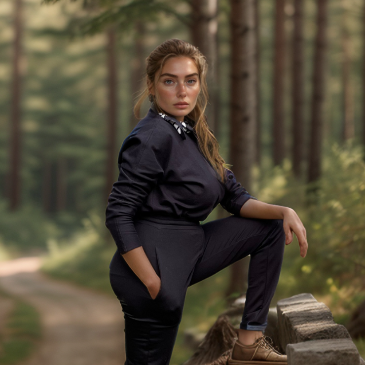 Elegantes Damen Sweatshirt aus Bio-Baumwolle mit Stehkragen in schwarz